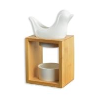 Geurbrander White Birdy bamboe-keramiek
