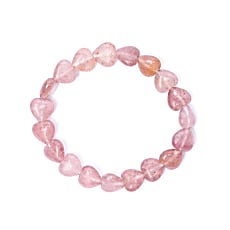 Armband aardbeienkwarts elastisch hartvormig Armband aardbeienkwarts elastisch hartvormig