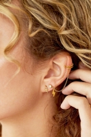 Stainless Steel ear cuff lichtflits zilverkleur