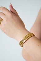 Stainless Steel glinsterende Slavenarmband goudkleur