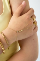 Stainless Steel handchain met harten zilverkleur